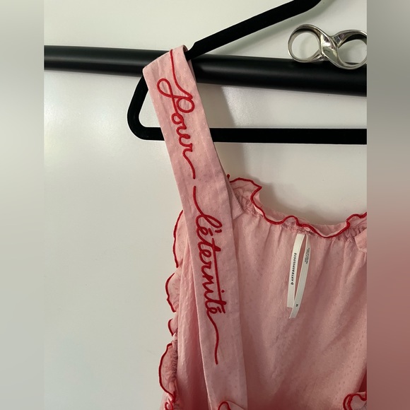 Pink Ruffled Women's Top - Picture 5 of 6